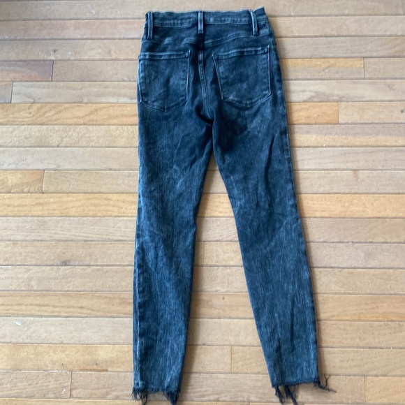 NWOT Frame Ali High Rise Cigarette black acid washed - Picture 3 of 15